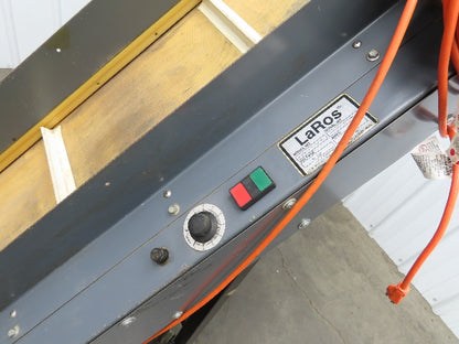 LaRos 19.5"W x 62"L Cleated Belt Incline Parts Conveyor 12"Bed 4-48FPM 115V