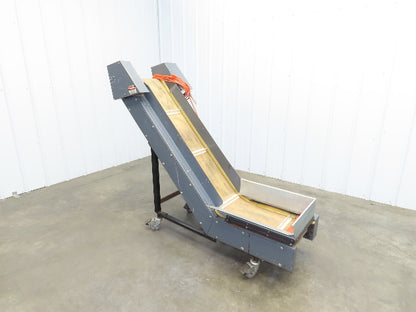 LaRos 19.5"W x 62"L Cleated Belt Incline Parts Conveyor 12"Bed 4-48FPM 115V