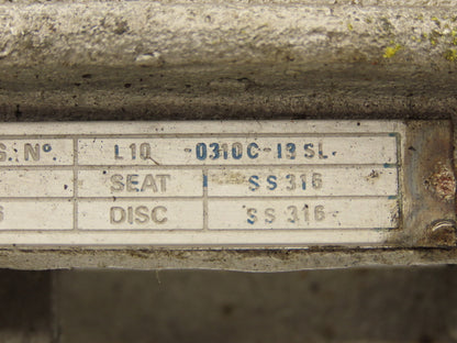 Velan L10-0310C-13SL 3" Stainless Knife Gate Valve 316SS Rising Stem Lug Style