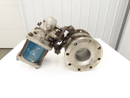 Neles Jamesbury Stainless 6" Flanged Ball Valve 316SS 150psi Pneumatic Actuator