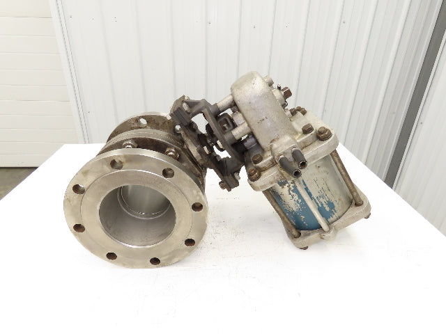 Neles Jamesbury Stainless 6" Flanged Ball Valve 316SS 150psi Pneumatic Actuator