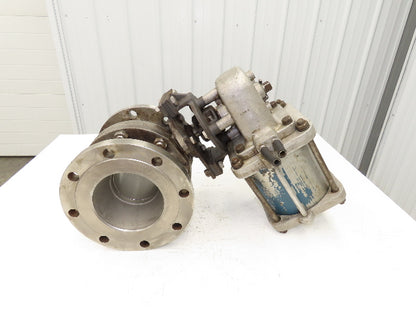 Neles Jamesbury Stainless 6" Flanged Ball Valve 316SS 150psi Pneumatic Actuator