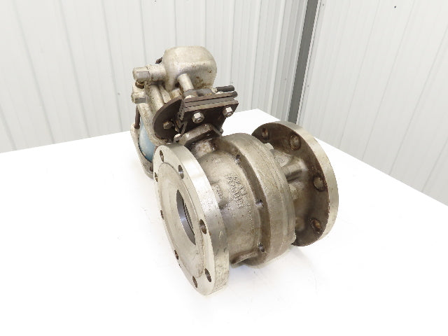 Neles Jamesbury Stainless 6" Flanged Ball Valve 316SS 150psi Pneumatic Actuator