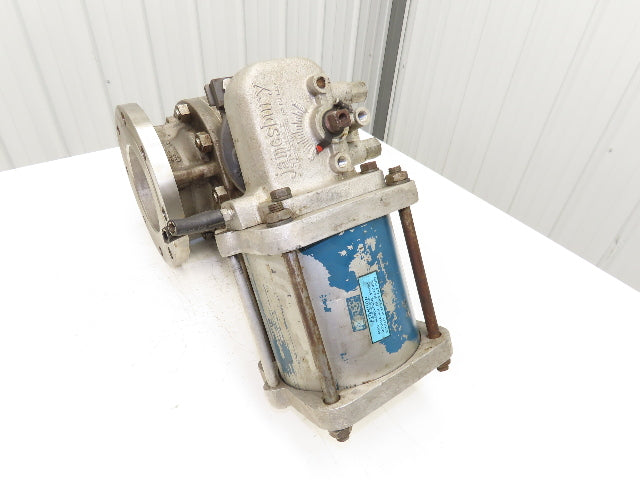 Neles Jamesbury Stainless 6" Flanged Ball Valve 316SS 150psi Pneumatic Actuator