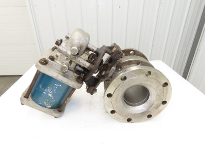 Neles Jamesbury Stainless 6" Flanged Ball Valve 316SS 150psi Pneumatic Actuator
