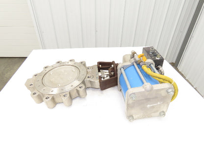 Jamesbury 8" Butterfly Valve Pneumatic Air Actuator PMV Positioner
