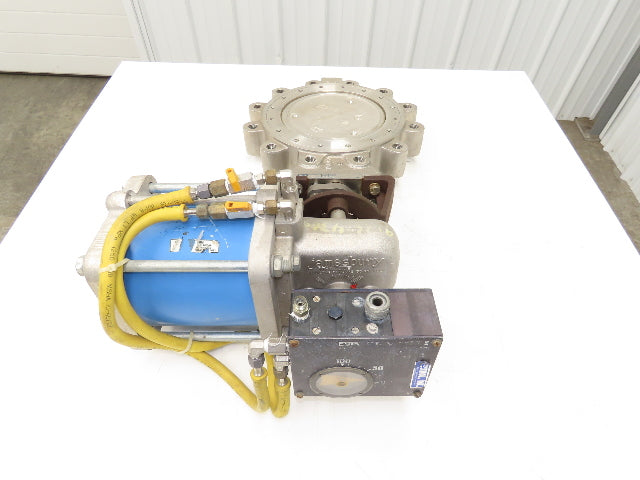 Jamesbury 8" Butterfly Valve Pneumatic Air Actuator PMV Positioner