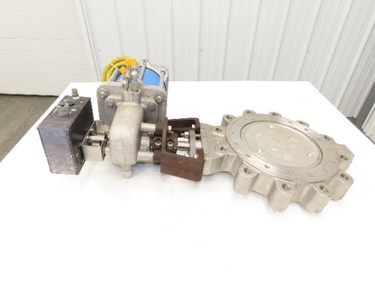 Jamesbury 8" Butterfly Valve Pneumatic Air Actuator PMV Positioner