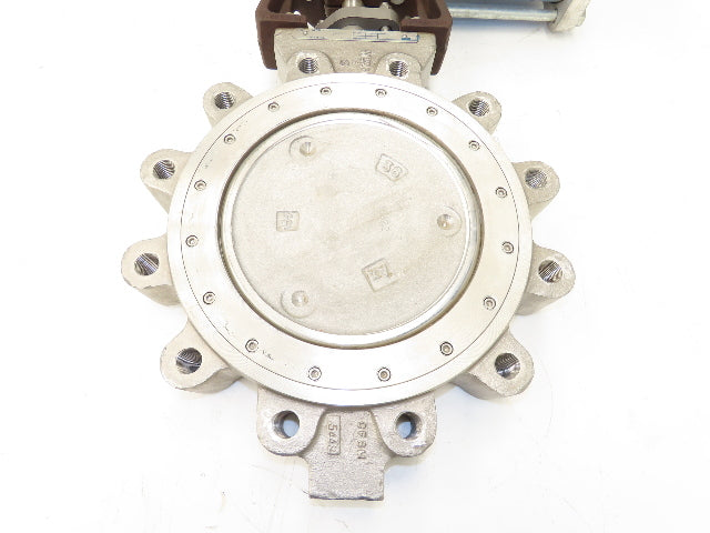 Jamesbury 8" Butterfly Valve Pneumatic Air Actuator PMV Positioner