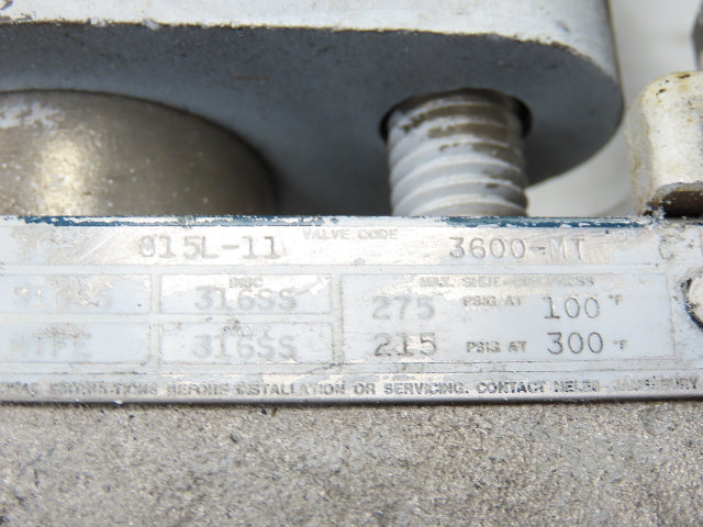 Jamesbury 815L-11 3600MT 8" Butterfly Valve Pneumatic Air Actuator No Positioner