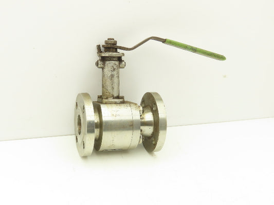 Habonim 1-1/2" Class 150 Flanged 2pc Stainless Ball Valve 275psi 316SS/CF8M