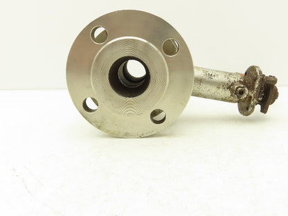 Habonim 1-1/2" Class 150 Flanged 2pc Stainless Ball Valve 275psi 316SS/CF8M