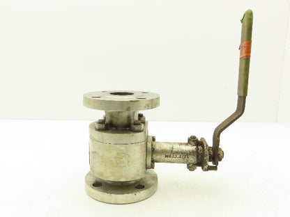 Habonim 1-1/2" Class 150 Flanged 2pc Stainless Ball Valve 275psi 316SS/CF8M