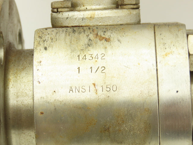 Habonim 1-1/2" Class 150 Flanged 2pc Stainless Ball Valve 275psi 316SS/CF8M