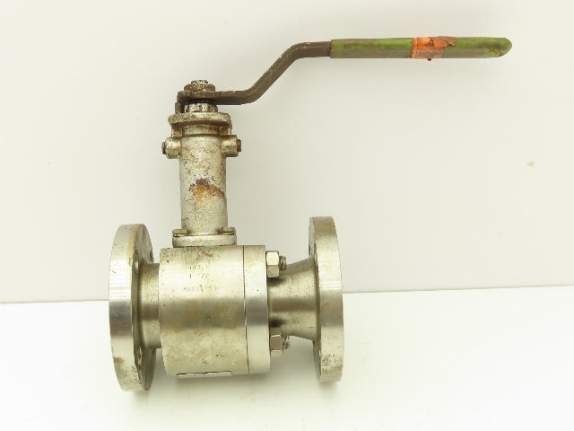 Habonim 1-1/2" Class 150 Flanged 2pc Stainless Ball Valve 275psi 316SS/CF8M
