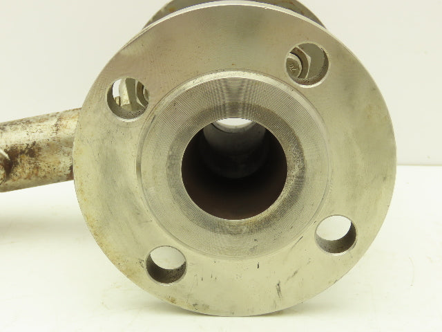 Habonim 1-1/2" Class 150 Flanged 2pc Stainless Ball Valve 275psi 316SS/CF8M