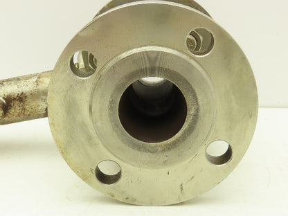 Habonim 1-1/2" Class 150 Flanged 2pc Stainless Ball Valve 275psi 316SS/CF8M
