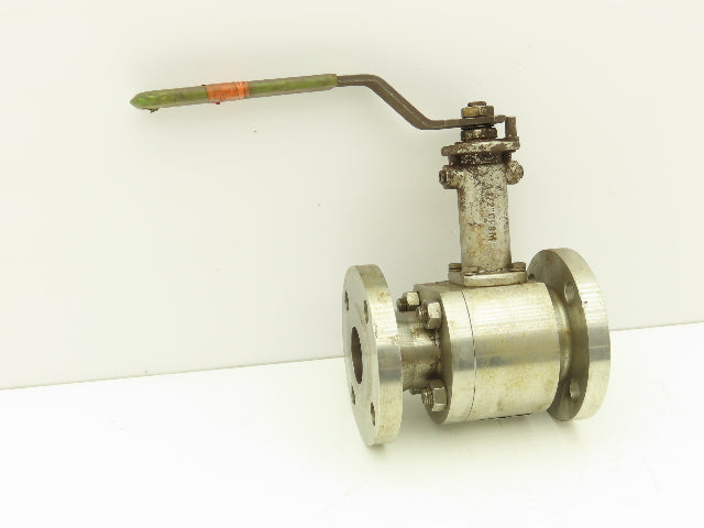 Habonim 1-1/2" Class 150 Flanged 2pc Stainless Ball Valve 275psi 316SS/CF8M