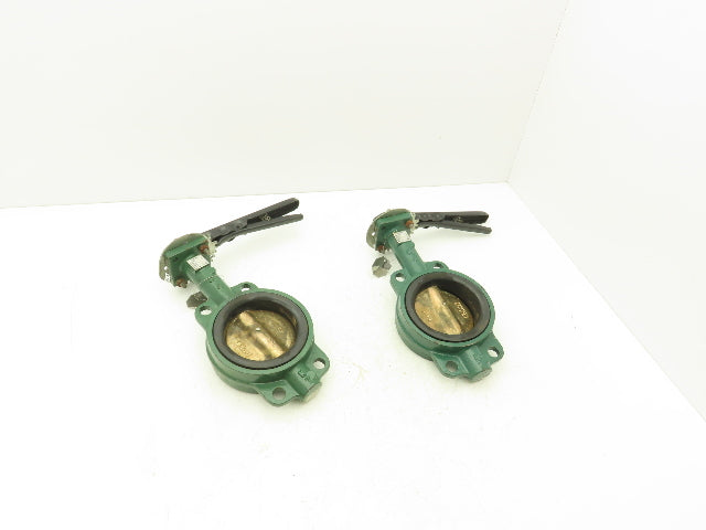 Crane 42 Series Butterfly Hand Operated Valve 4" Wafer Style 200psi Lot of 2