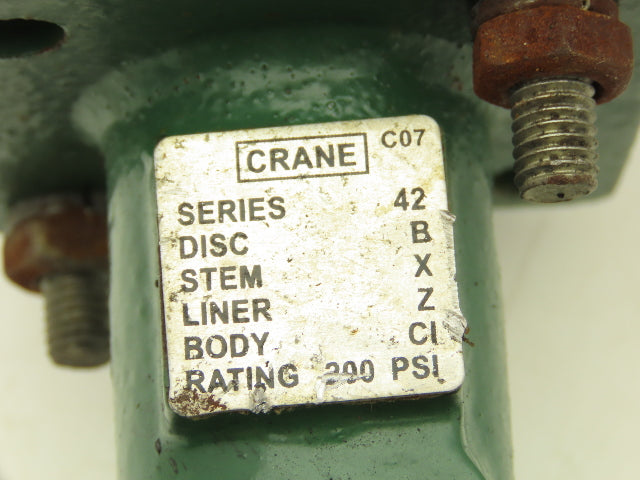 Crane 42 Series Butterfly Hand Operated Valve 4" Wafer Style 200psi Lot of 2