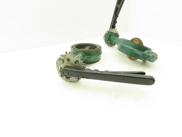 Crane 42 Series Butterfly Hand Operated Valve 4" Wafer Style 200psi Lot of 2