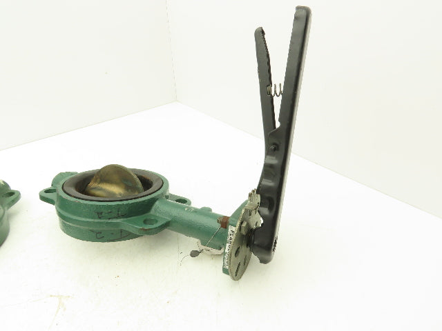 Crane 42 Series Butterfly Hand Operated Valve 4" Wafer Style 200psi Lot of 2
