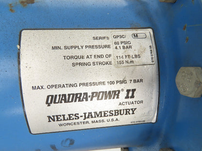 Jamesbury CSTL 8" Wafer Sphere Butterfly Valve w/Pneumatic Actuator QP3C/M