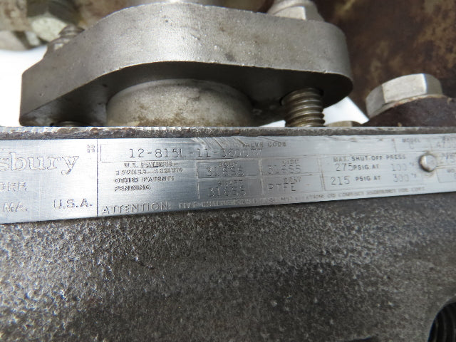 Jamesbury 12-815L-11-3600TT 12" Stainless Butterfly Valve /Actuator & Positioner