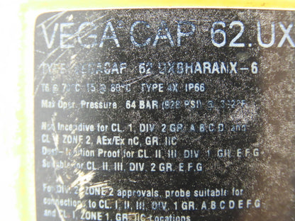 VEGA CAP 62.UXSHARANX-6 Capacitive Rod Indicator Probe Sensor 2" Flange