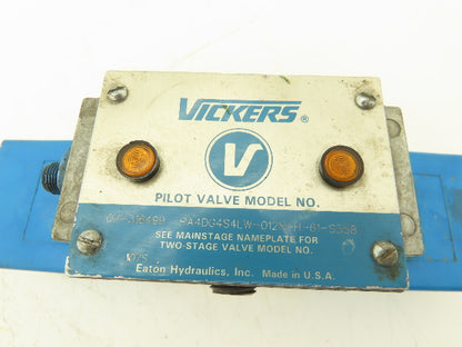 Vickers PA4DG4S4LW-012N-H-61-S558 Hydraulic Directional Pilot Valve D05 24VDC