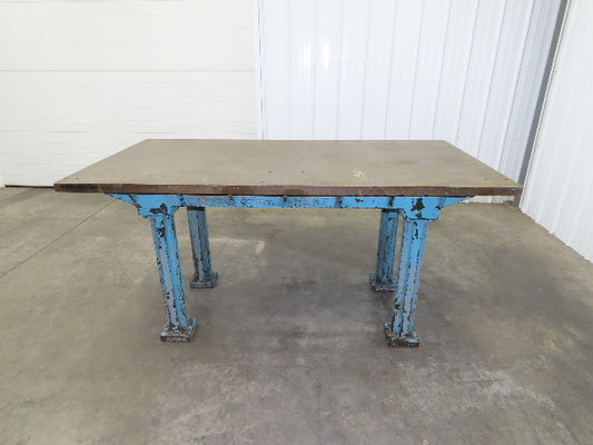 Vintage Precision Steel Welding Layout Table 72x36" Cast Iron 1-1/2" Thick Top