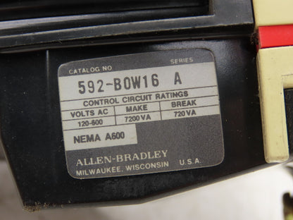 Allen Bradley 509-BOD Motor Starter 575V 3Ph 10Hp Overload Relay 120V Coil