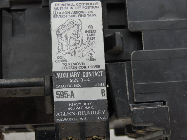 Allen Bradley 509-BOD Motor Starter 575V 3Ph 10Hp Overload Relay 120V Coil
