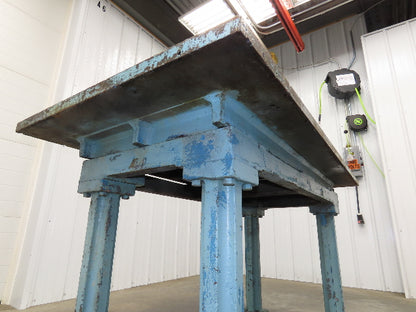Vintage Precision Steel Welding Layout Table 71.5x36" Cast Iron 1-3/8" Thick Top