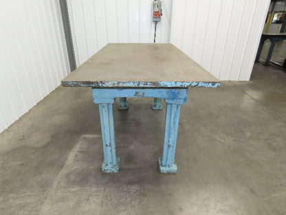Vintage Precision Steel Welding Layout Table 71.5x36" Cast Iron 1-3/8" Thick Top