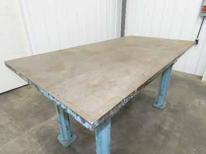 Vintage Precision Steel Welding Layout Table 71.5x36" Cast Iron 1-3/8" Thick Top