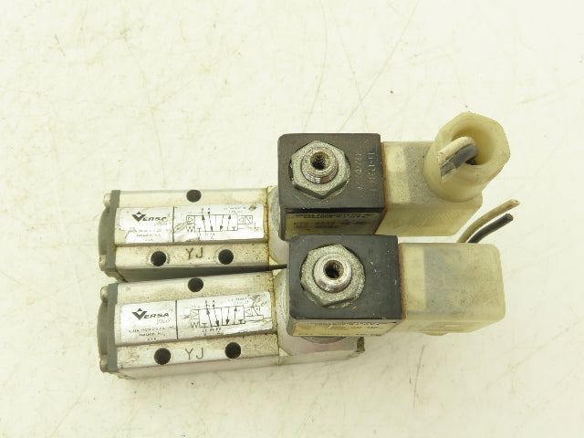 Versa KSG-4332-6K-HC-3BC-48VDC Pneumatic Solenoid Valve 4/2-way 48VDC Lot of 2