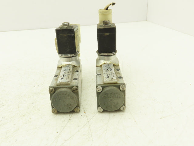 Versa KSG-4332-6K-HC-3BC-48VDC Pneumatic Solenoid Valve 4/2-way 48VDC Lot of 2