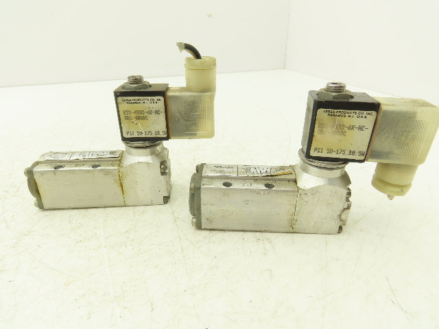 Versa KSG-4332-6K-HC-3BC-48VDC Pneumatic Solenoid Valve 4/2-way 48VDC Lot of 2