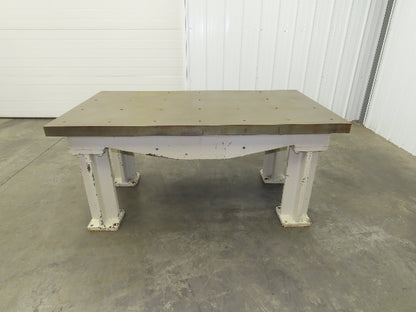 Vintage Precision Steel Welding Layout Table 66x36" Cast Iron 2-1/4" Thick Top