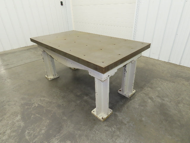 Vintage Precision Steel Welding Layout Table 66x36" Cast Iron 2-1/4" Thick Top