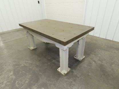 Vintage Precision Steel Welding Layout Table 66x36" Cast Iron 2-1/4" Thick Top