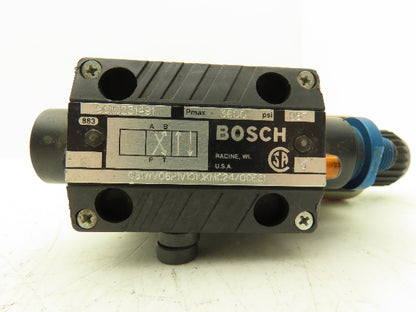 Bosch 081WV06P1V1010KM024/00E51 Directional Control Solenoid Valve w/light 24VDC
