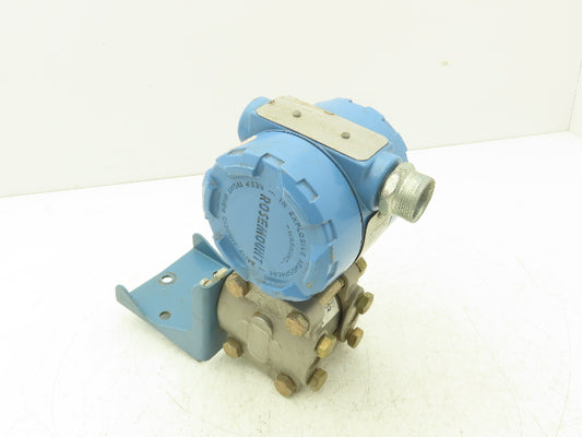 Rosemount 1151DP4S22 Electronic Pressure Transmitter 2000PSI 45VDC W/Bracket