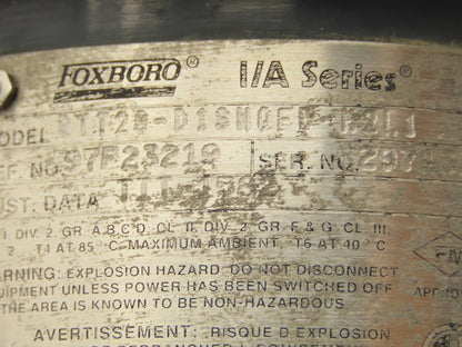 Foxboro RTT20-D1SNQFD-M2L1 Temperature Transmitter 0-400°F 12-42VDC I/A Series