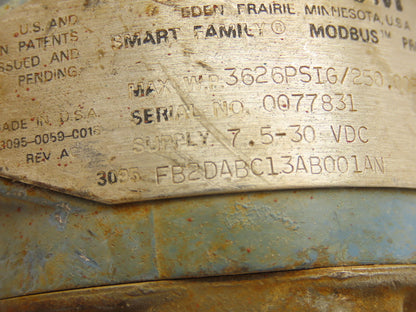 Rosemount 3095 FB2DABC13AB001AN Pressure Transmitter 7.5-30VDC 3626PSI 250" H2O