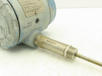 Rosemount 3144P Thermocouple 21" Probe Temperature Transmitter Sensor 1/2" NPT