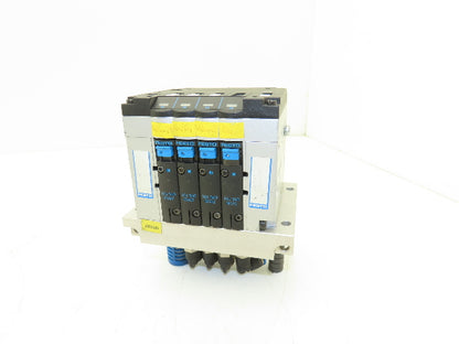 Festo CPV-14-VI 4 Station Solenoid Valve Manifold Assembly 24V CPV14-VI-P4-1/8-B