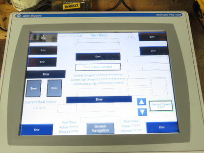 Allen Bradley 2711P-T15C4D8 PanelView Plus 1500 Touch Panel HMI 15" Ser A PLC