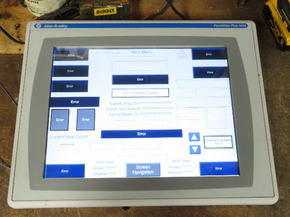 Allen Bradley 2711P-T15C4D8 PanelView Plus 1500 Touch Panel HMI 15" Ser A PLC